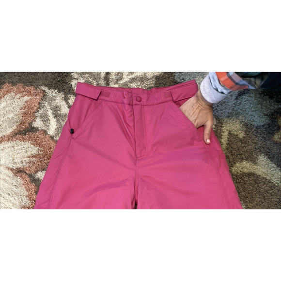 LL Bean Snow Pants Youth 12 Pink Snowboard Ski Waterproof Gorpcore Kids Girls - Picture 6 of 11